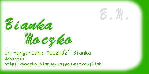 bianka moczko business card